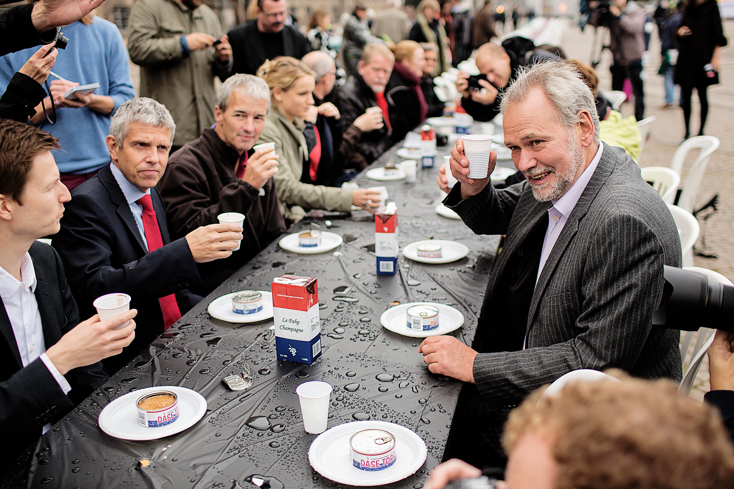 FOAs formand Dennis Kristensen til demonstration mod dagpengereformen, der ifølge flere fagbosser næppe vil styrke Socialdemokraternes valgbarhed, så længe der ikke foreligger et klart udspil.
Foto: Carsten Bundgaard / Polfoto