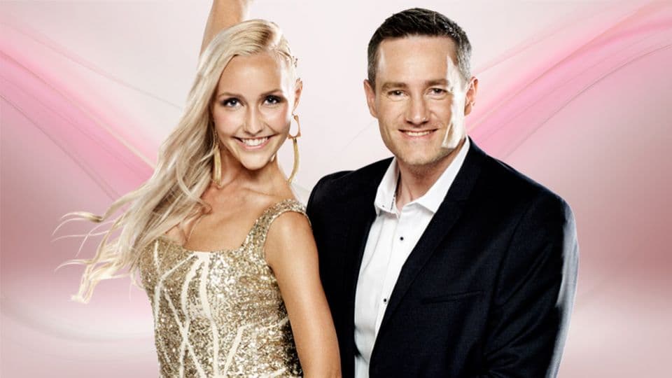 Rasmus Jarlov og dansemakkeren Mille Funk, der også deltager for første gang. Foto: Christian Stæhr/TV 2