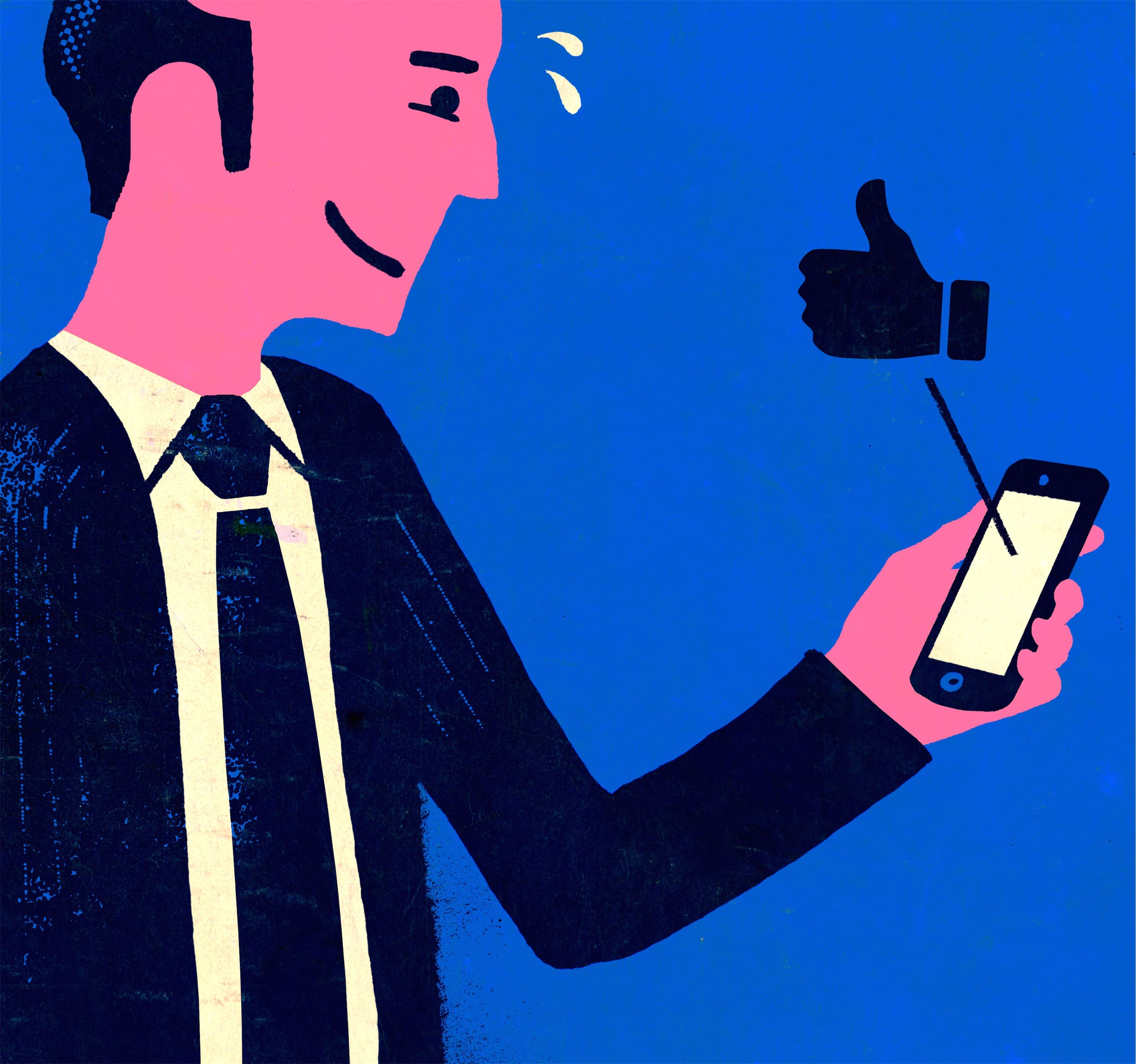 Også de sociale medier lægger nyt pres på kommunaldirektørerne. Illustration: Flemming Dupont