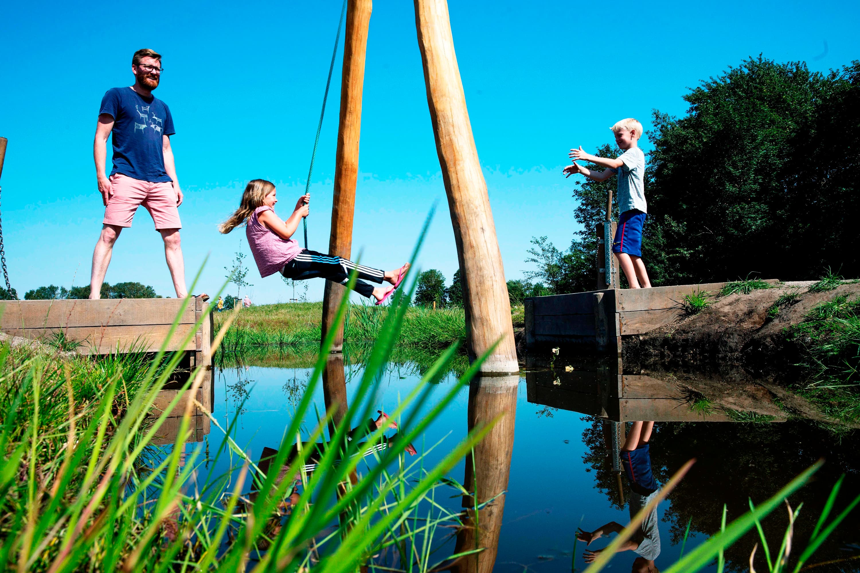 Klimasikringen i Viborg giver plads til grønne arealer. Foto: Carsten Ingemann/Viborg.dk