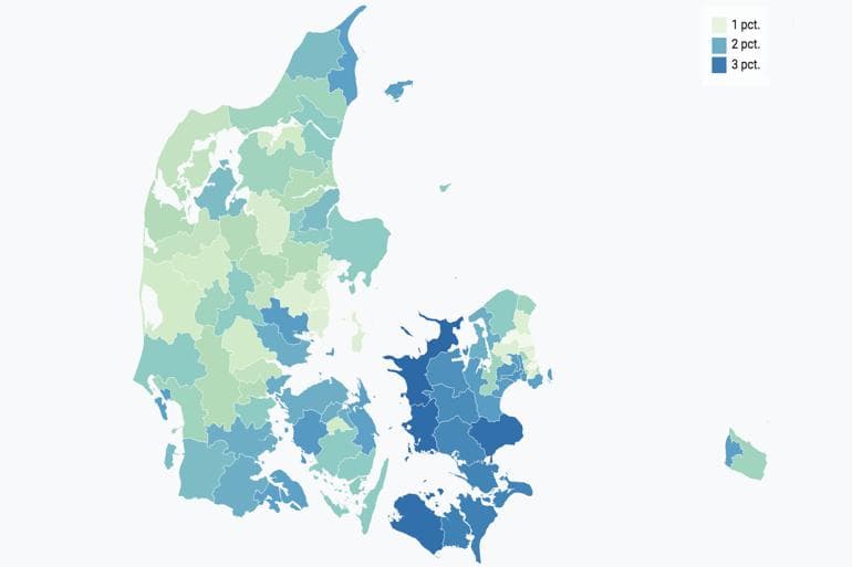 Stram Kurs stod stærkest på Sjælland