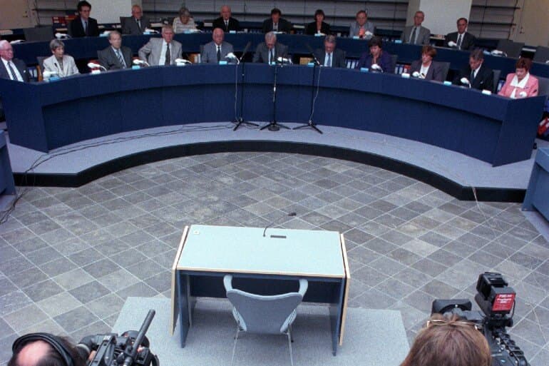 Fra domsafsigelsen i rigsretssagen mod Erik Ninn-Hansen, 1995.