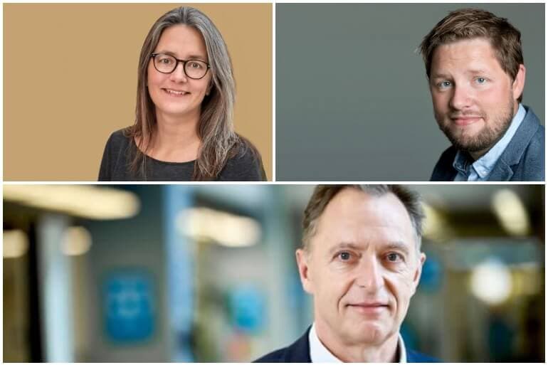 Øverst fra venstre: Ellen Hvidt Thelle, Jes Svenninggaard og Leif Panduro Jensen. 
