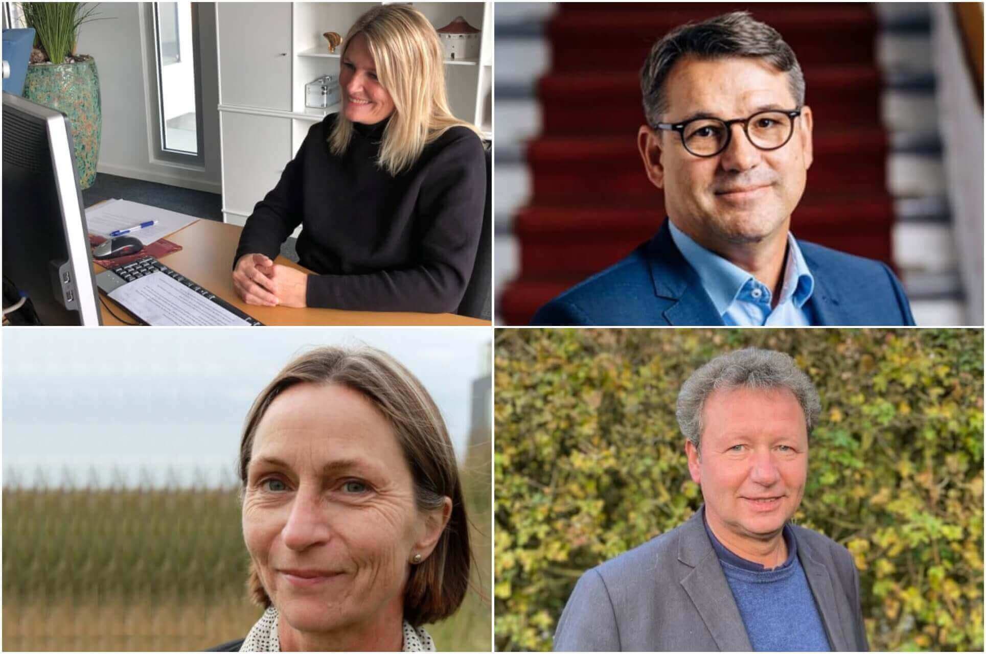 Øverst fra venstre: Birgit S. Hansen, Boie Skov Frederiksen, Mette Heidemann og Peter Jensen.