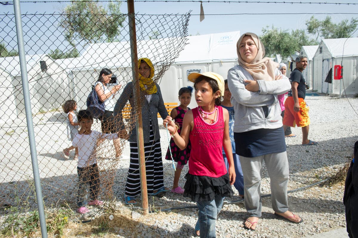 Flere byråd sendte i 2020 en opfordring til daværende integrations- og udlændingeminister Mattias Tesfaye (S) om at hjælpe børnene i flygtningelejren Moria. Billedet her er fra Kara Tepe-lejren, som husede de flygtninge, der ikke var plads til i Moria. 