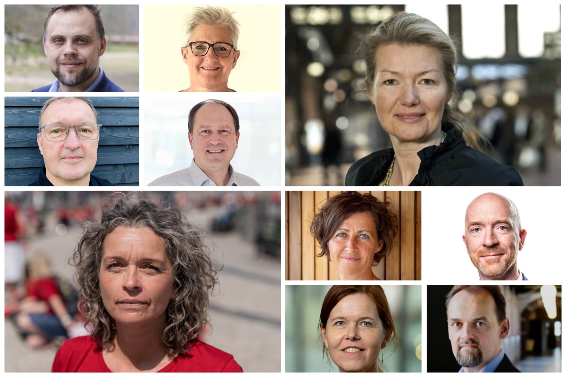Øverst fra venstre:  Steffen Jensen (S), borgmester i Halsnæs, Else Zippor, ny direktør for voksenområdet i Billund Kommune, Lone Lindsby,  konstitueret regionsdirektør i Region Sjælland, Willy Feddersen, ny teknisk direktør i Næstved, Jonatan Schloss, ny kommunaldirektør i Egedal, Dorthe Boe Danbjørg, ny forkvinde i Dansk Sygeplejeråd, Mette Bødiker Vestergaard, ny sundhedschef i Favrskov, Jonas Kroustrup, ny kommunaldirektør i Norddjurs, Helene Probst er ny lægefaglig direktør i Danske Regioner, Jakob Krogh, ny regionsdirektør i Region Nordjylland.