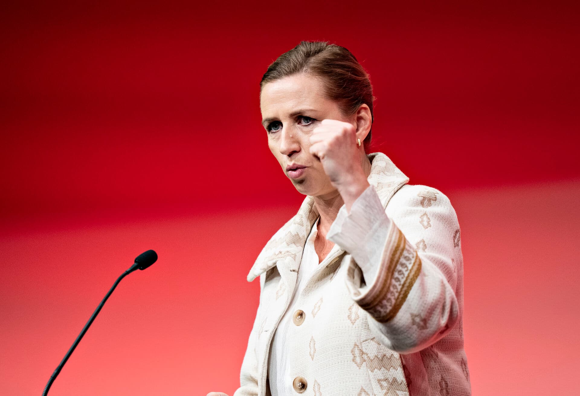   - Hvis ikke vi holder fast i vores stærke arbejdsmoral, så holder vores velfærdsmodel ikke, sagde statsminister Mette Frederiksen (S) på sit partis årsmøde i september.