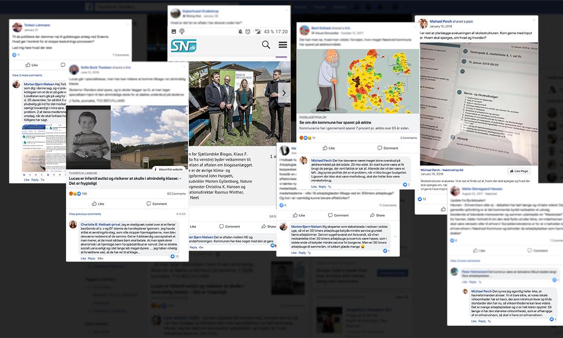 Byrådsmedlemmerne bidrager ofte med fakta til diskussionerne i bygrupperne. Her er et udpluk af debatter fra ‘Politik i Holbæk’, ‘4700 alt er tilladt’ og ‘Facebook Randers’.