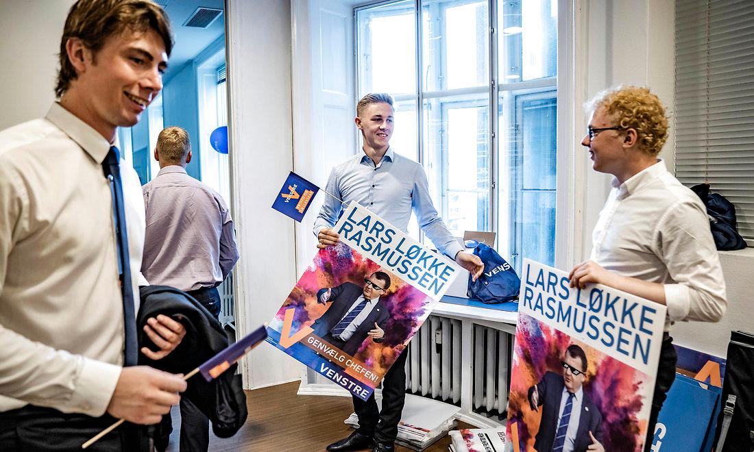 Hos Venstres Ungdom gør aktivister klar til kamp under valgkampen i 2019. Partiet har i 2019 medlemsfremgang for første gang i fire år.

