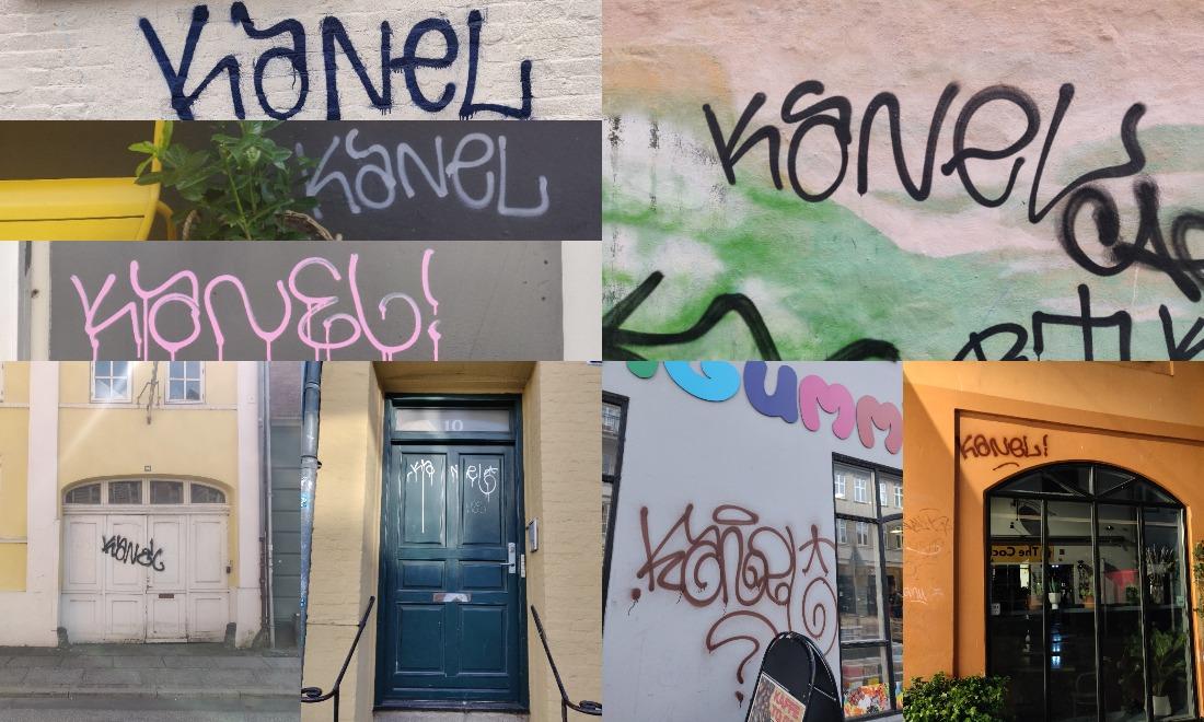 Farven og formen på Kanel forandrer sig en smule fra gang til gang. Udtrykket er råt, og går du igennem Aarhus centrum, er Kanel svær at undgå. Særligt når du først er begyndt at lægge mærke til al graffitien.